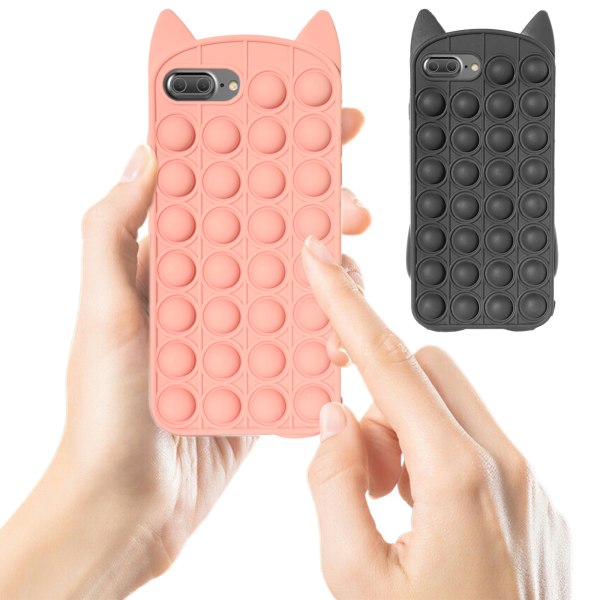 iPhone 7 Plus / 8 Plus - Etui Beskyttelse Pop It Fidget Svart