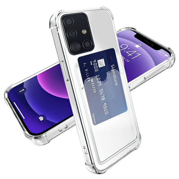 Samsung Galaxy A51 - Skal / Skydd / Kortfack Transparent