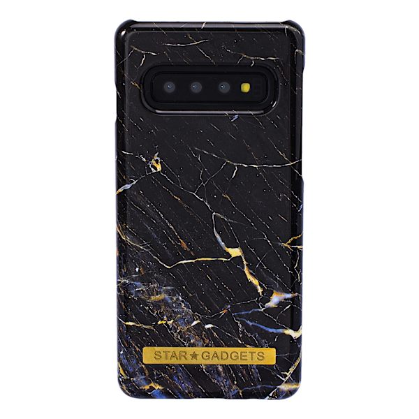 Samsung Galaxy S10 - Skal / Skydd / Blommor / Marmor Svart