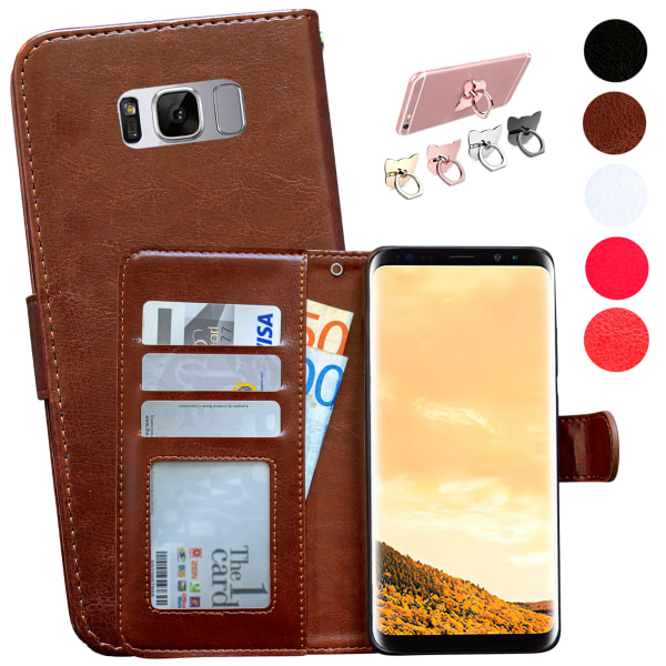 Samsung Galaxy S8 Plus - case / lompakko Svart b701 | Svart | Fyndiq