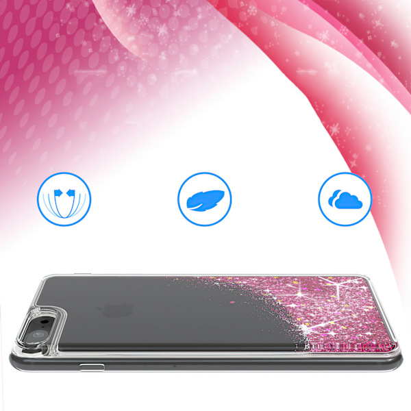 iPhone 6/7/8/SE (2020 & 2022) - Flytande Glitter 3D Bling Skal C iPhone 7