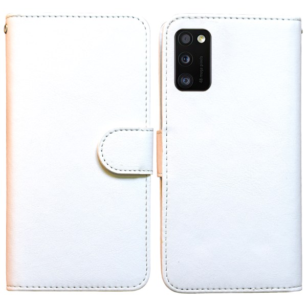 Samsung Galaxy A41 - PU-nahkainen case Vit