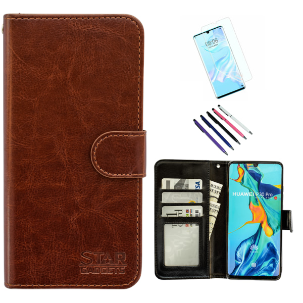 Huawei P30 Pro - PU Leather Wallet Case