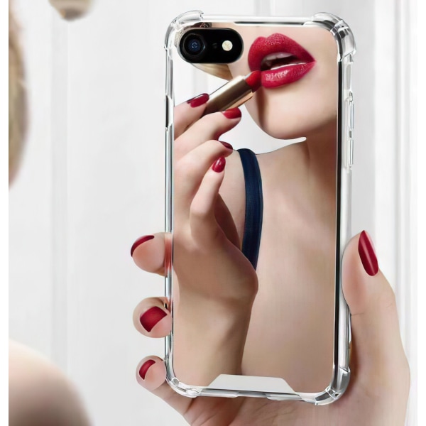 Beskyt din iPhone 7/8/SE - Cover, beskyttelse og spejl! Svart