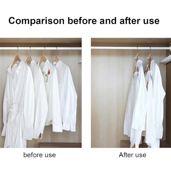 10x Tøj Bøjle Connector Kroge - Pladsbesparende Garderobe Organisering
