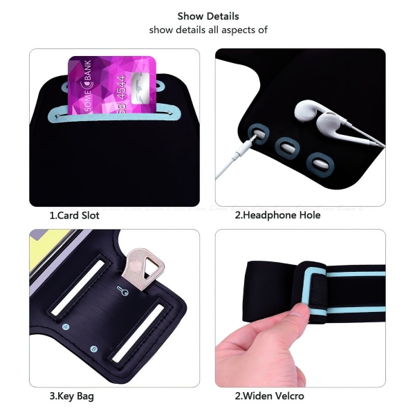 iPhone 13 mini - PU Læder Sport Arm Band Cover Lila