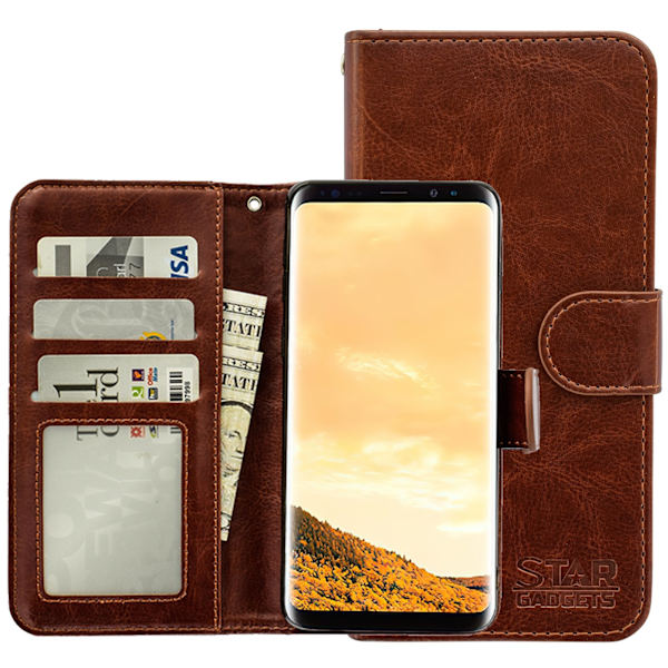 Komfort & Skydd Galaxy S8 med läder - Nu! Svart