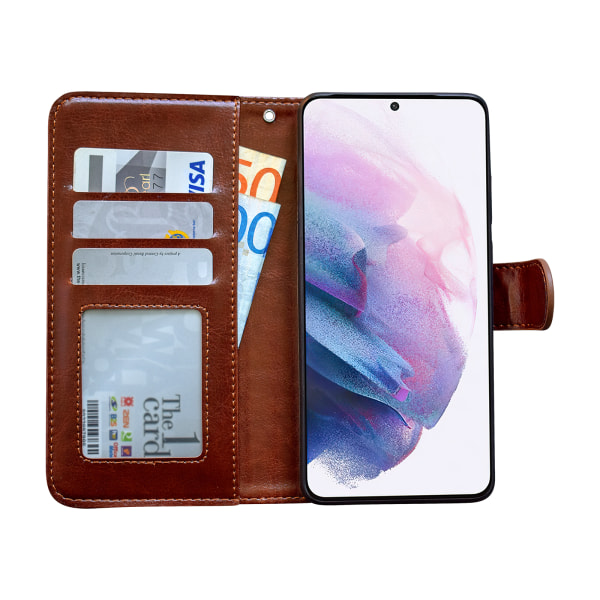 Samsung Galaxy A54 - PU Læder Pung Etui Brun