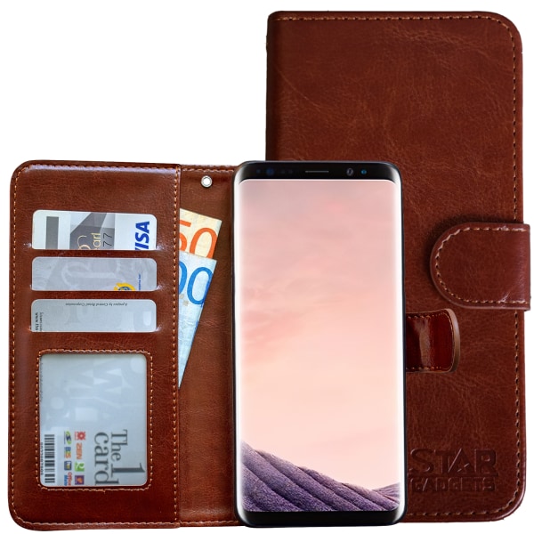 Samsung Galaxy S8 - PU Læder Pung Etui Brun