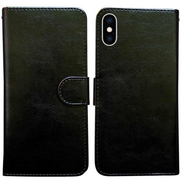 iPhone X/Xs - PU Nahkainen Lompakkokotelo Brun