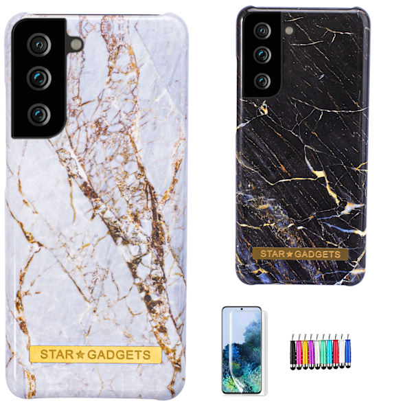 Samsung Galaxy S21 - Marmorbeskyttelse Svart