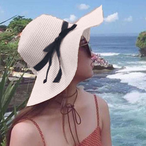 Strandhat Solbeskyttelse Sammenfoldelig Beige