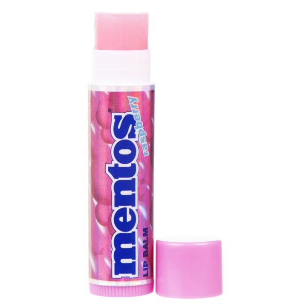 Mentos Hindbær/Jordbær Lip Balm - Bærsalighed til dine læber Röd