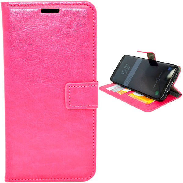 Beskyt din Galaxy S8 Plus - Lædertaske! Rosa