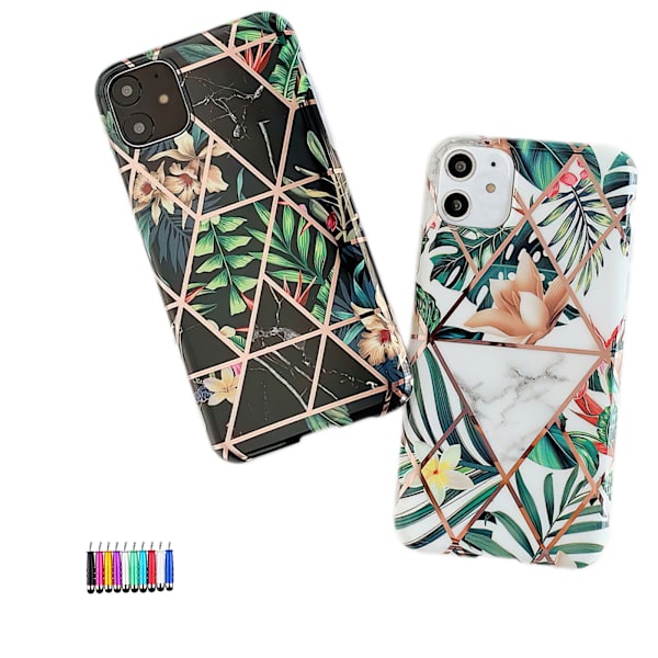 iPhone 12 - Skal / Skydd / Geometriskt Svart