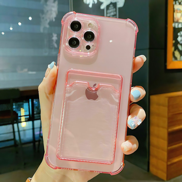 iPhone 14 Pro - case suojaus läpinäkyvä Rosa