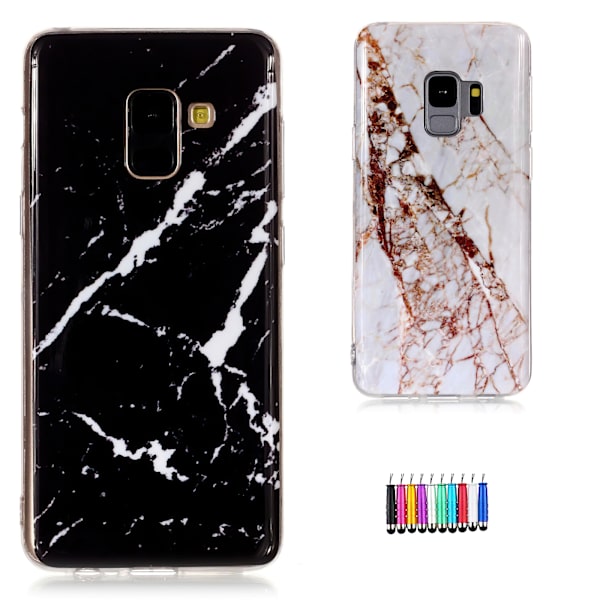 Snyggt Skydd för Samsung Galaxy S9 - Marmor Skal! Svart
