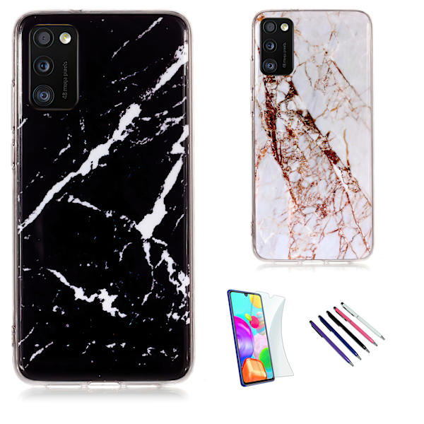 Samsung Galaxy A41 - Marmorbeskyttelse Vit
