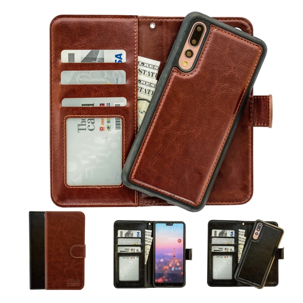 Huawei P20 Pro - PU Læder Pung Etui Svart
