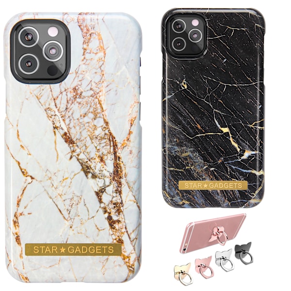 iPhone 12 Pro Max - Marmorbeskyttelse Svart
