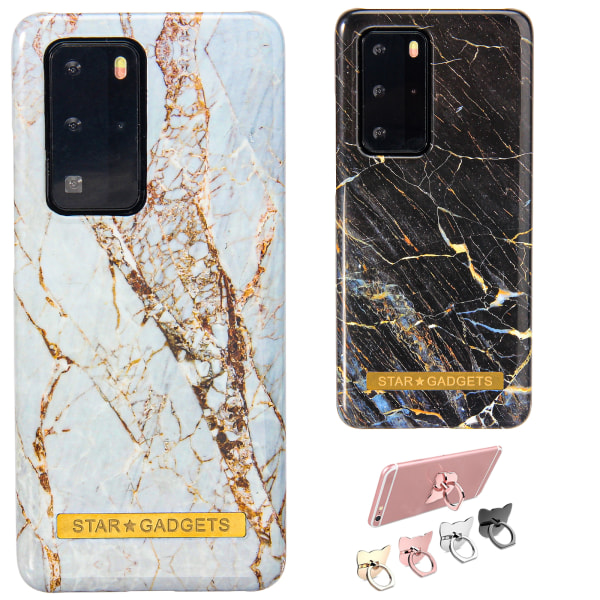 Huawei P40 Pro - Marmorbeskyttelse Svart