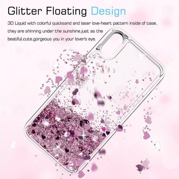 iPhone XR - Flytande Glitter 3D Bling Skal Case