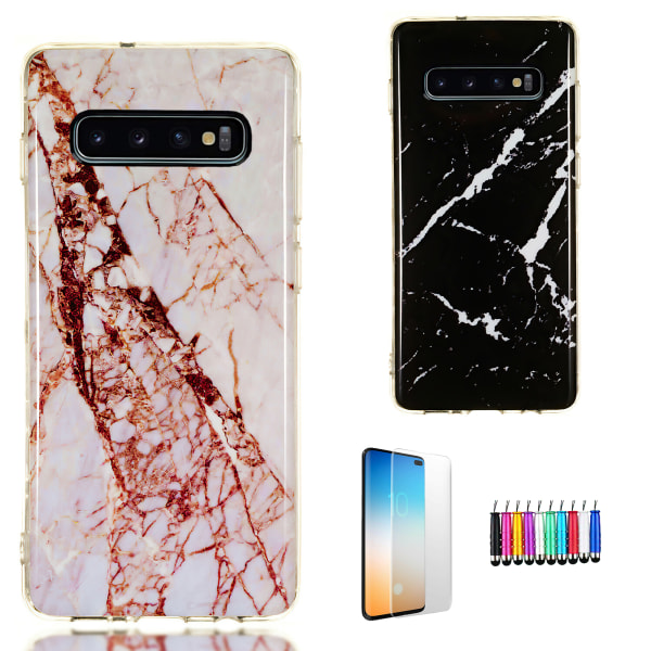 Beskyt din Galaxy S10 Plus med Marble Cover Svart