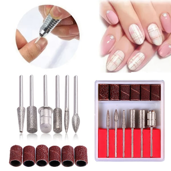 6 stk. Professionelt Neglesæt - Slibebånd til Manicure & Pedicure