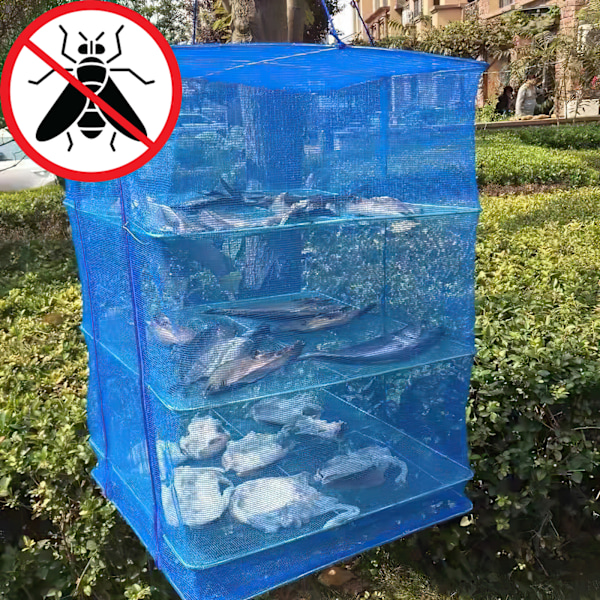 Mattorkare - Hopfällbart Nät - Torkning av Mat Kött Fisk