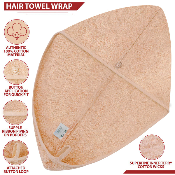 2x mikrofiber hårturban - Hurtig tør håndklædeindpakning til alt hår