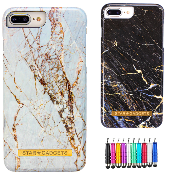 iPhone 7 Plus / 8 Plus - case marmori Svart