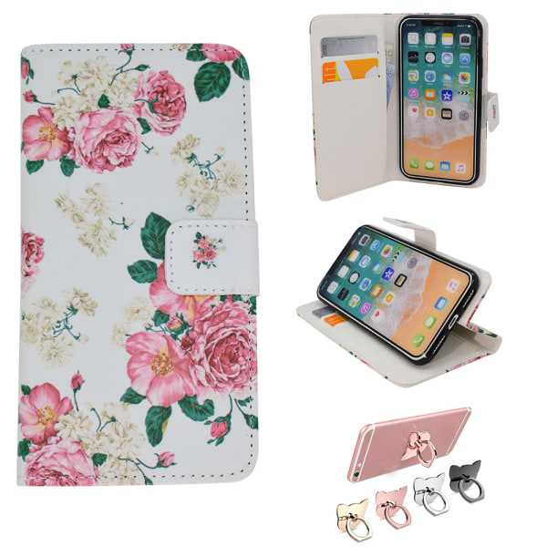 Rosor för din iPhone X/Xs - Plånboksfodral
