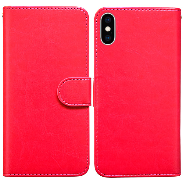 iPhone X/Xs - PU Nahkainen Lompakkokotelo Brun