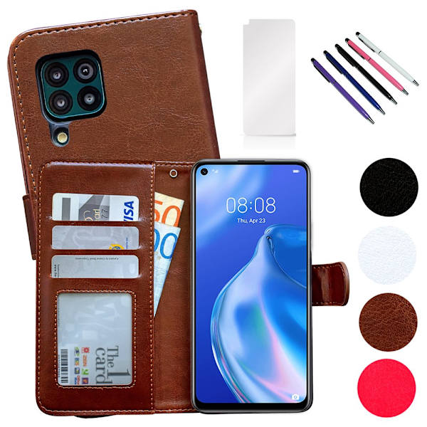 Komfort og beskyttelse Huawei P40 Lite - Læder etui! Svart