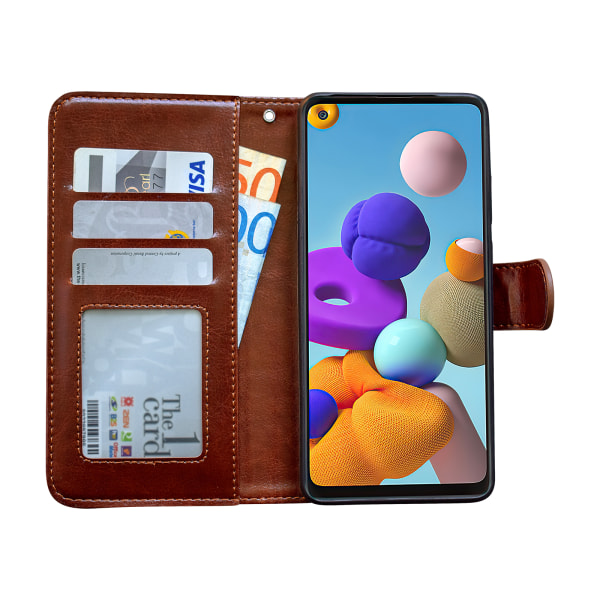 Suojaa Samsung Galaxy A21s - case Brun