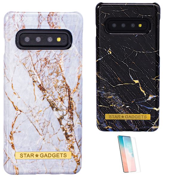 Samsung Galaxy S10 - Marmorbeskyttelse Svart