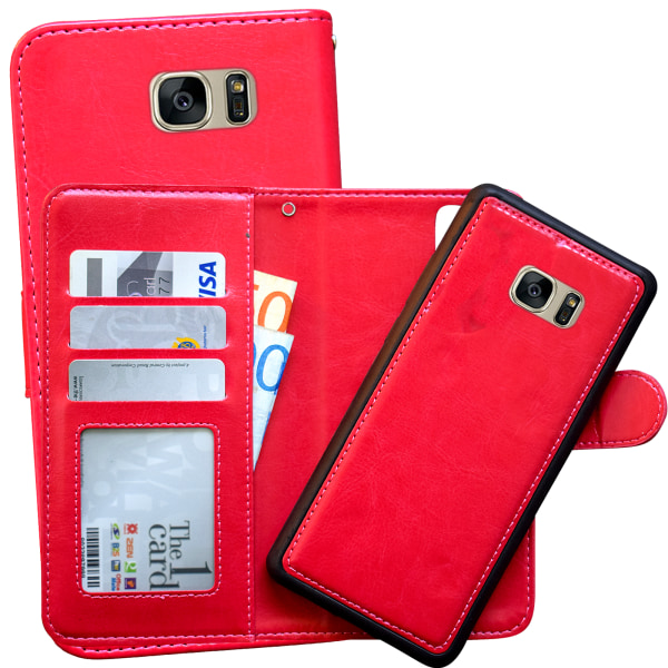 Samsung Galaxy S7 Edge - case / lompakko Rosa