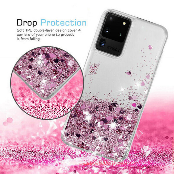 Samsung Galaxy S20 - Moving Glitter 3D Bling telefoncover