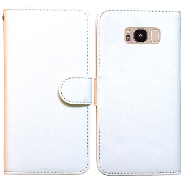 Samsung Galaxy S8 - Case/ Lompakko + Kosketuskynä Vit
