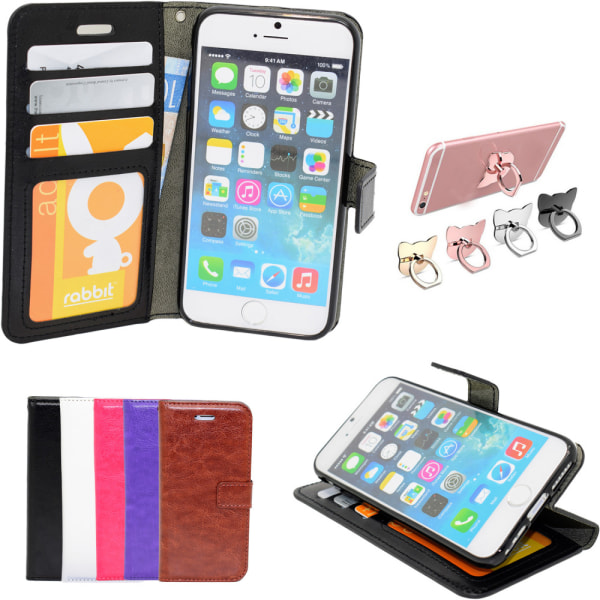 Skydda din iPhone 7/8/SE - Plånboksfodral! Svart