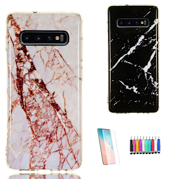Samsung Galaxy S10 - Kuori / Suoja / Marmori Vit