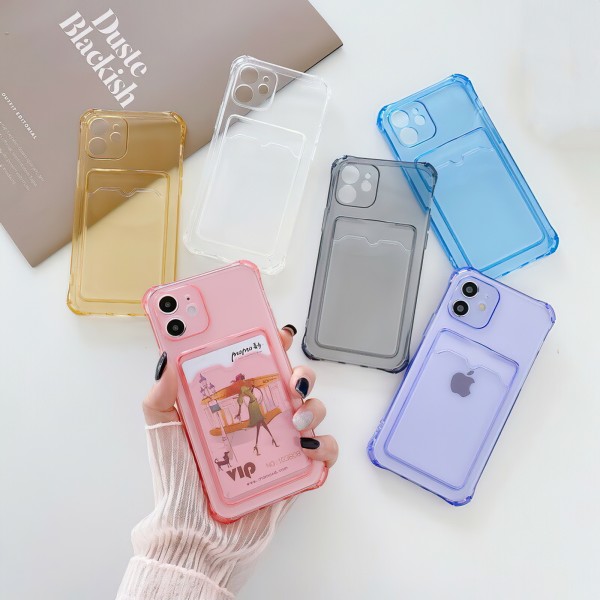 iPhone 11 - Kort etui Beskyttelse Transparent Rosa