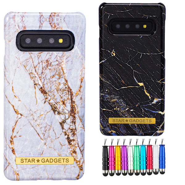 Samsung Galaxy S10 - Marmorbeskyttelse Svart