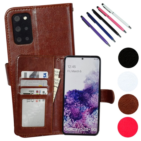 Samsung Galaxy S20 Plus - Läderfodral / Skydd Brun