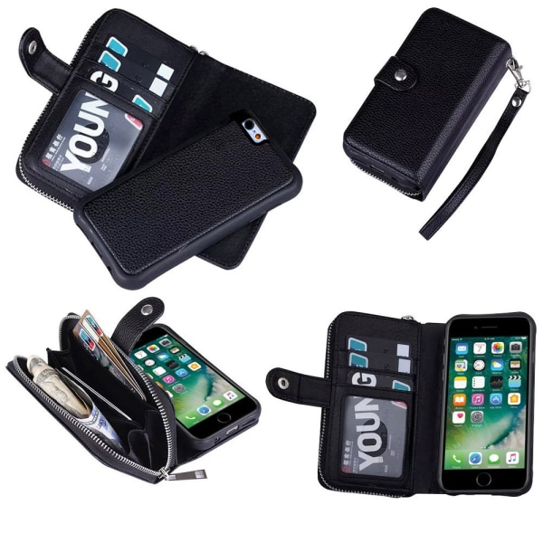 Skydda din iPhone 6/6S - Plånboksfodral & Magnetskal! Svart