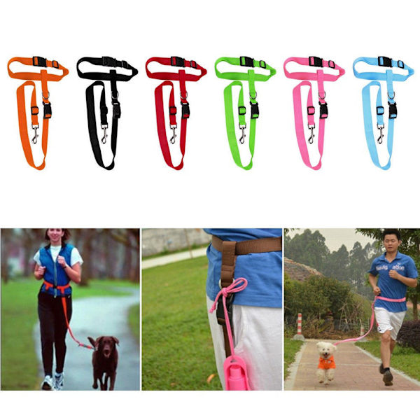 Handsfree Koppel för Din Hund - 95-168cm! Blå
