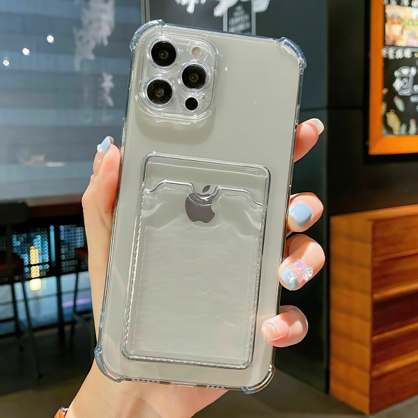 iPhone 13 Pro Max - Kort etui Beskyttelse Transparent Grå
