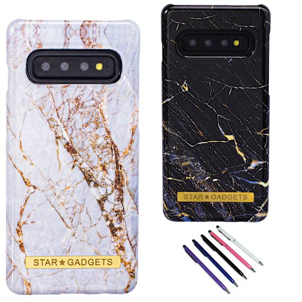 Samsung Galaxy S10 - Marmorbeskyttelse Svart
