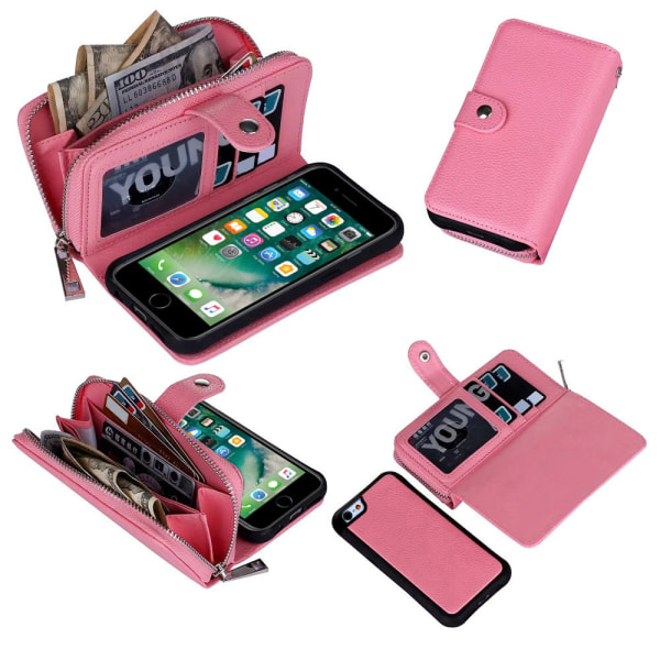 Beskyt din iPhone 8 Plus - Lædertaske Rosa