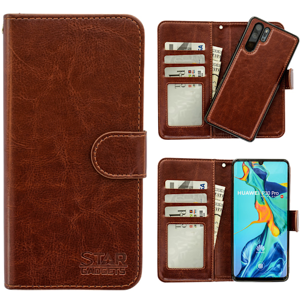 Huawei P30 Pro - PU Læder Pung Etui Svart